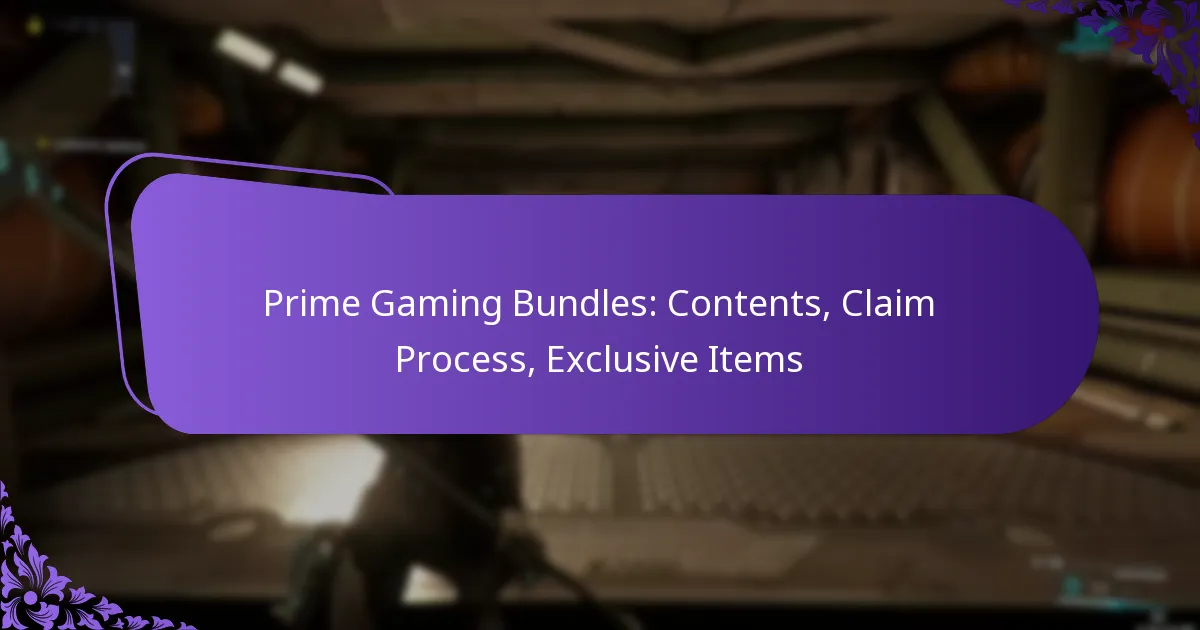 Prime Gaming Bundles: Contents, Claim Process, Exclusive Items