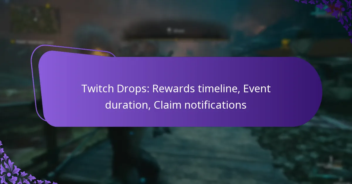 Twitch Drops: Rewards timeline, Event duration, Claim notifications