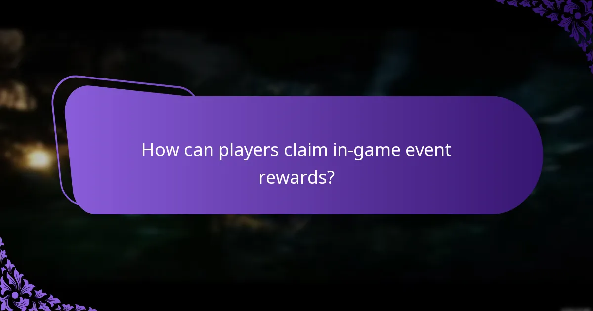 How can players claim in-game event rewards?