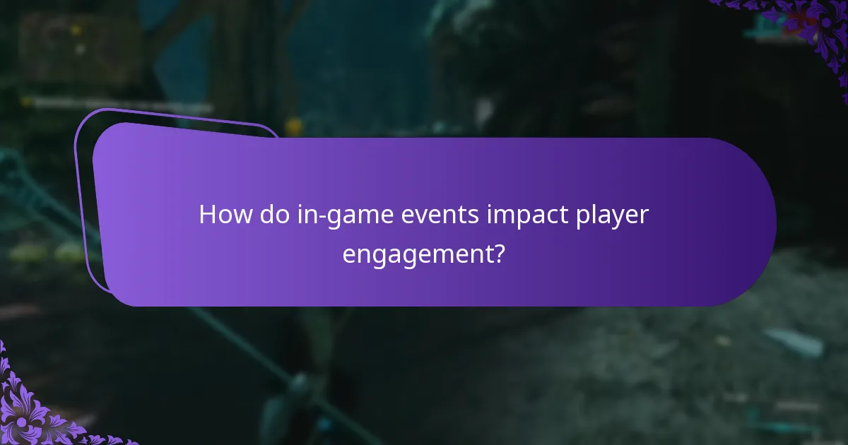 How do in-game events impact player engagement?