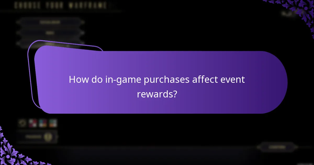 How do in-game purchases affect event rewards?