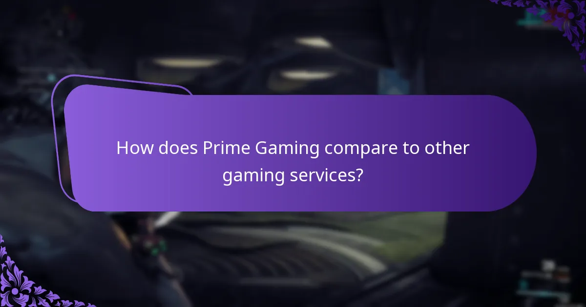 How does Prime Gaming compare to other gaming services?