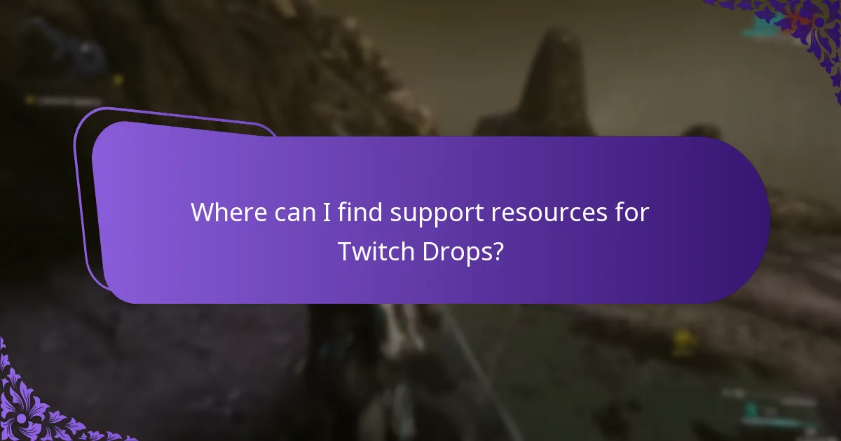 Where can I find support resources for Twitch Drops?